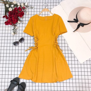 đầm rút nơ 2 bên eo siêu xinh