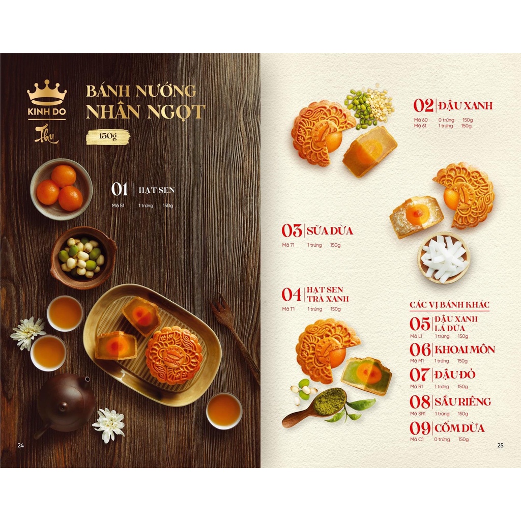 [CHÍNH HÃNG] Bánh Trung Thu Kinh Đô - Dòng Bánh Nướng Truyền Thống. Tặng hộp + túi giấy khi mua 2 hoặc 4 bánh bất kì