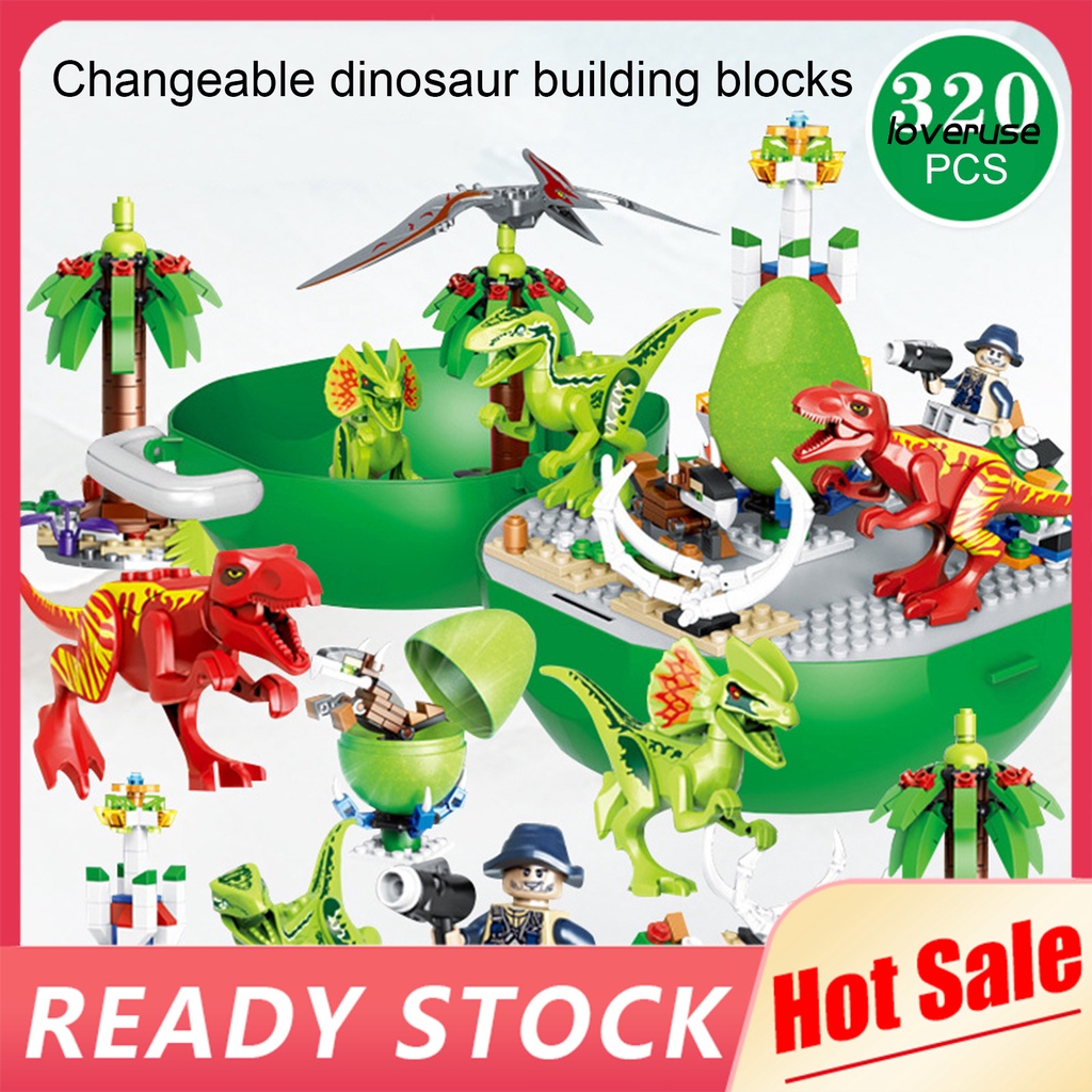 320Pcs/set Dinosaur Paradise Building Blocks Storage Box Bricks Educational Toys /YZWJ/