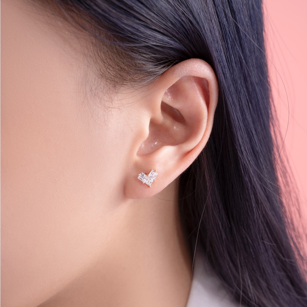 Bông Tai Nữ Vàng 14K BTAM76 Huy Thanh Jewelry