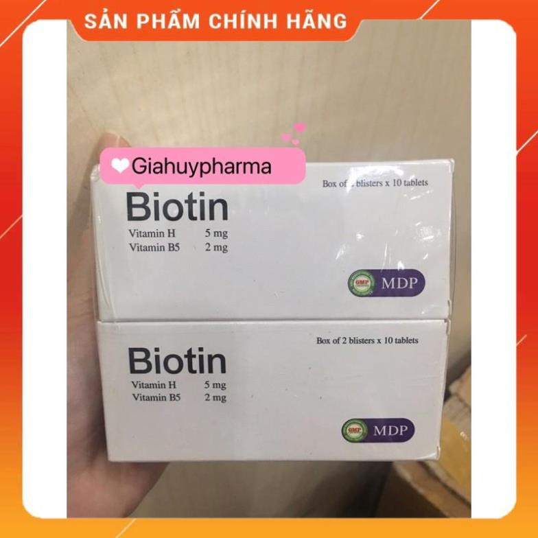 Biotin 5mg viên uống chống rụng tóc ,da tiết bã nhờn