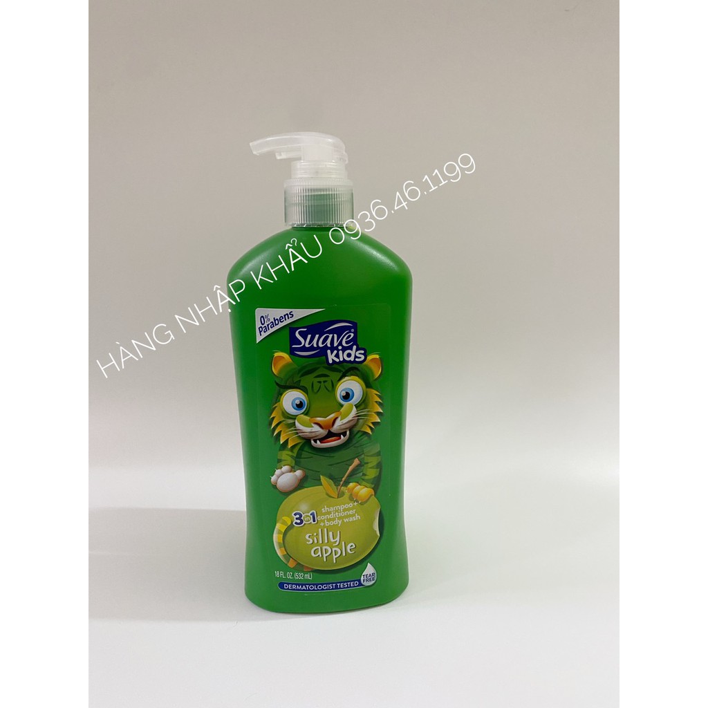 Sữa Tắm Suave Kids 532ml Gội Xả Cho Trẻ Em hương hoa quả không cay mắt-Mỹ