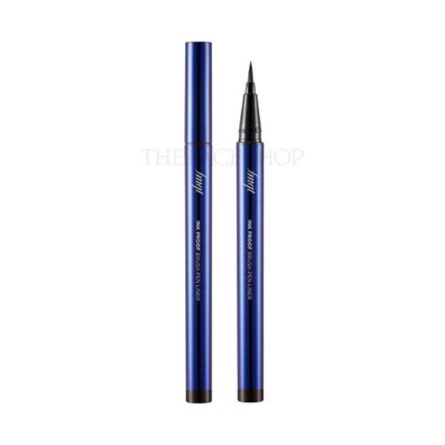 Bút kẻ viền mắt không trôi chống nước chống lem The Face Shop fmgt Ink Proof Brush Pen Liner 0.6g