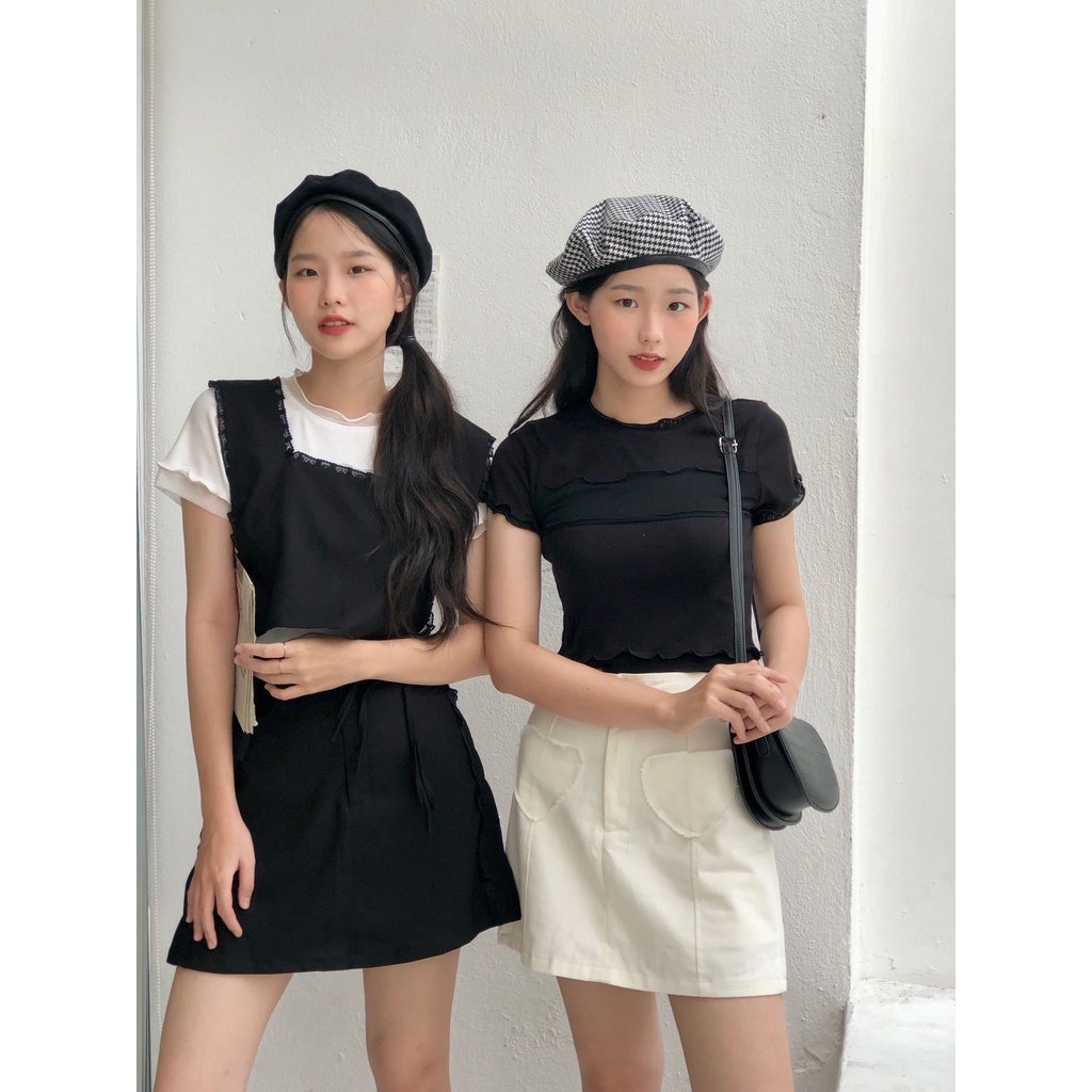 Áo kiểu cổ vuông mặc ngoài MINI VESTY TOP - SODA POP