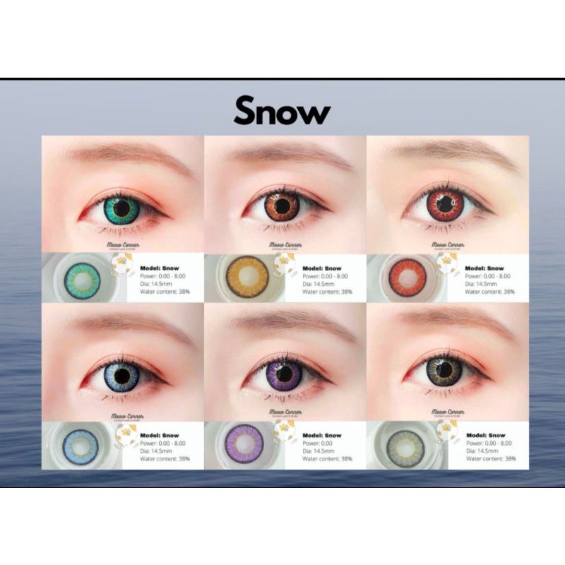 lens cosplay - snow đủ 6 màu, 3 màu có độ cận