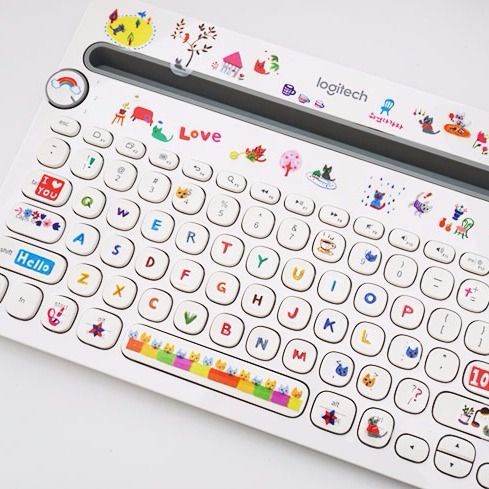 Miếng Dán Bàn Phím Bluetooth Không Dây Logitech K480 / K380 Họa Tiết Hoạt Hình Chống Thấm Nước