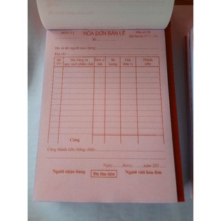 Hóa đơn bán lẻ 2 liên
