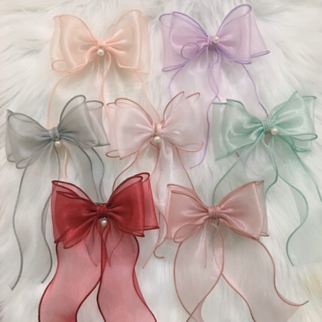 Kẹp nơ voan nhún