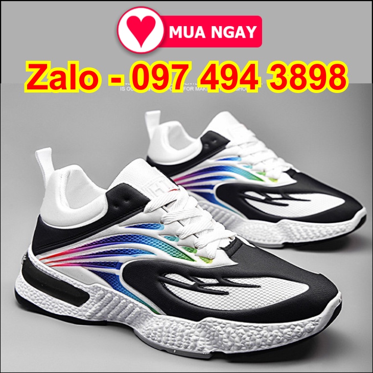 Giày sneaker nam thể thao năng động màu sắc rực rỡ tươi trẻ nhiệt huyết phong cách mạnh mẽ