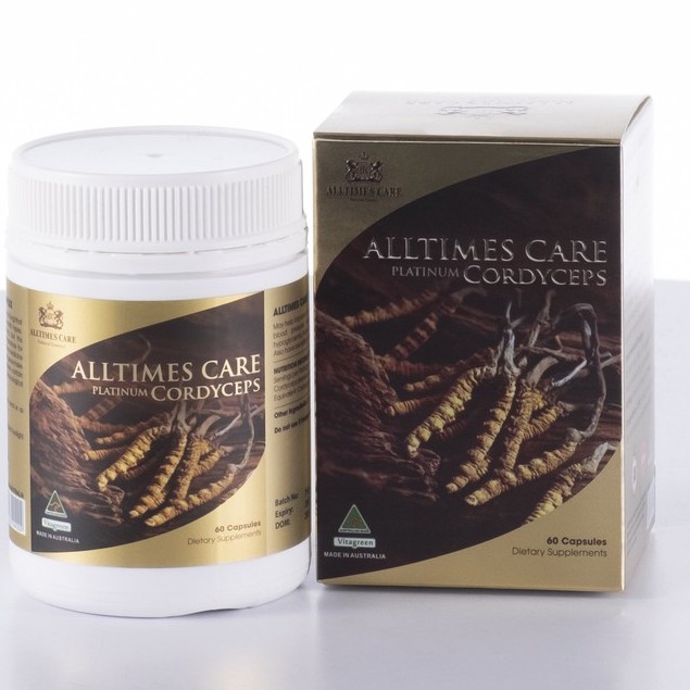 [CHÍNH HÃNG ÚC] Viên uống Đông Trùng Hạ Thảo ALLTIMES CARE Platinum CORDYCEPS (Hộp 60 viên)