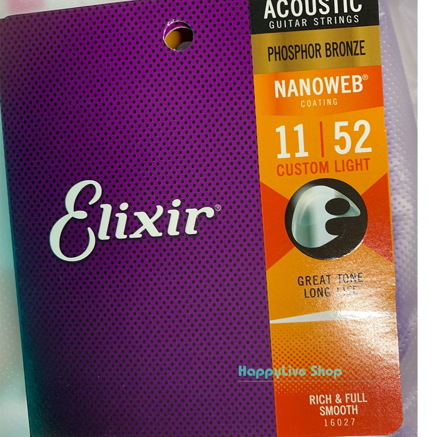 [CHÍNH HÃNG USA] Elixir 16002 / 16027 Size 10-11 Dây Đàn Guitar Acoustic- Việt Hoàng Phong