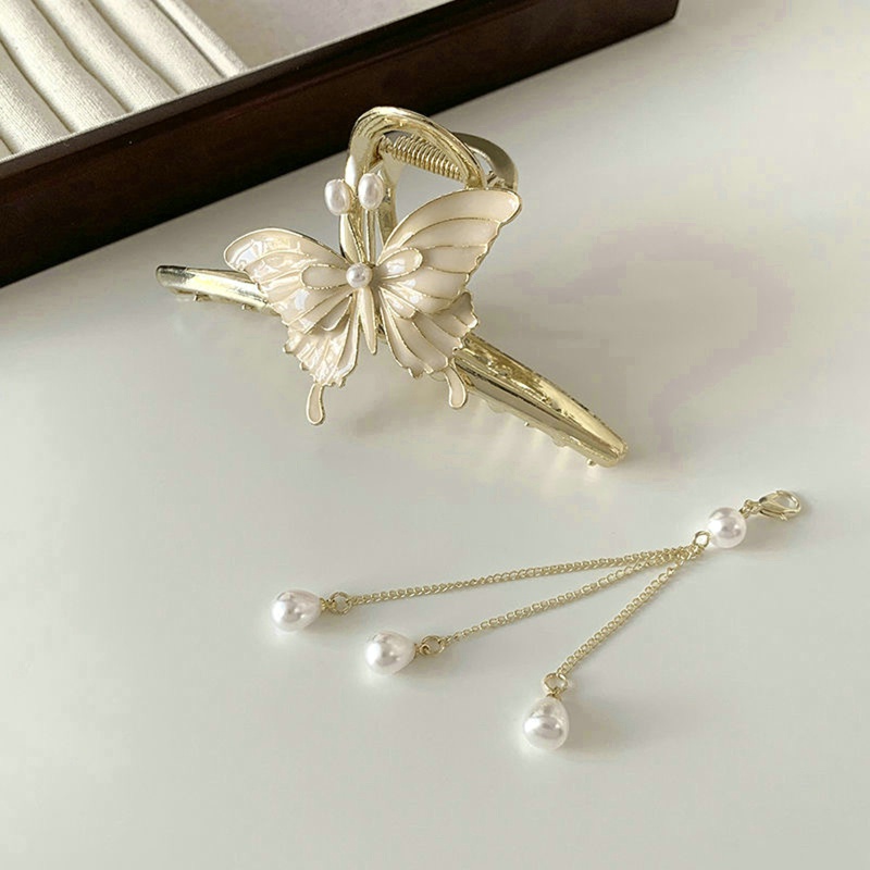 Kẹp Tóc Hình Bướm Cỡ Lớn Phong Cách Vintage Thời Trang Mùa Hè