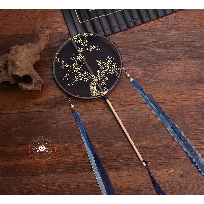 Thêu tay DIY Handmade kit nguyên liệu thêu quạt Cưới quạt thêu tay, phụ kiện chụp ảnh, trang trí - Bách hóa na na