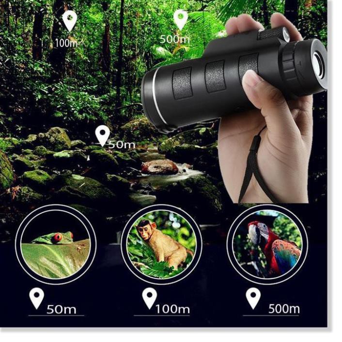 🌸Ống Nhòm Xuyên Kính Gắn Điện Thoại PANDA/MONOCULAR 1 Mắt siêu nét 16x50🌸Freeship, bảo hành 12 tháng NEW