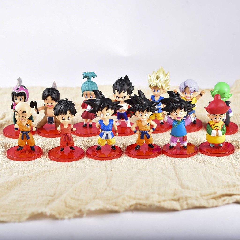 7-8cm Mô hình Son Goku 7 viên ngọc rồng Dragon Ball Goku Gohan Goten Bick Kiki Bu Mabejita Egg