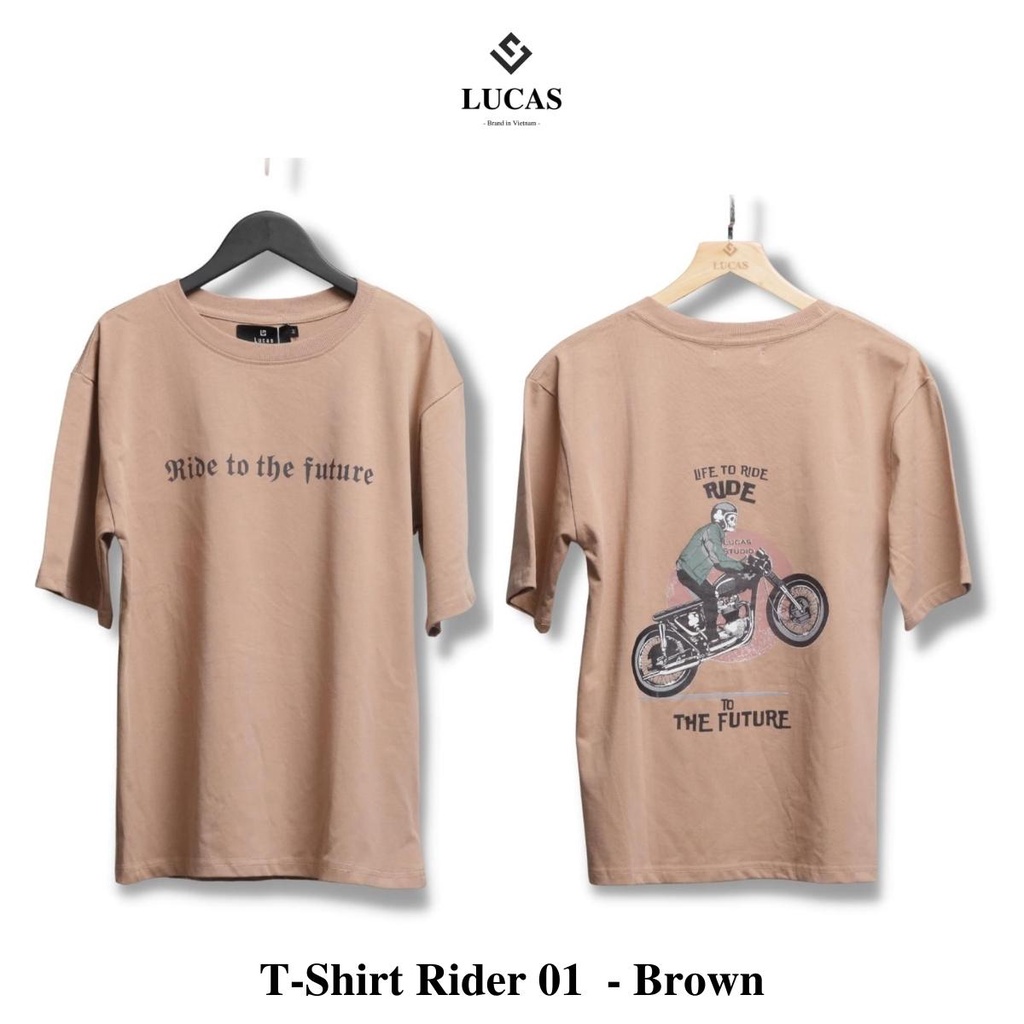 Áo thun vải coton 100% định lượng 245gsm, thiết kế bụi bặm, phong trần T-Shirt Lucas (T-Shirt Rider 01)