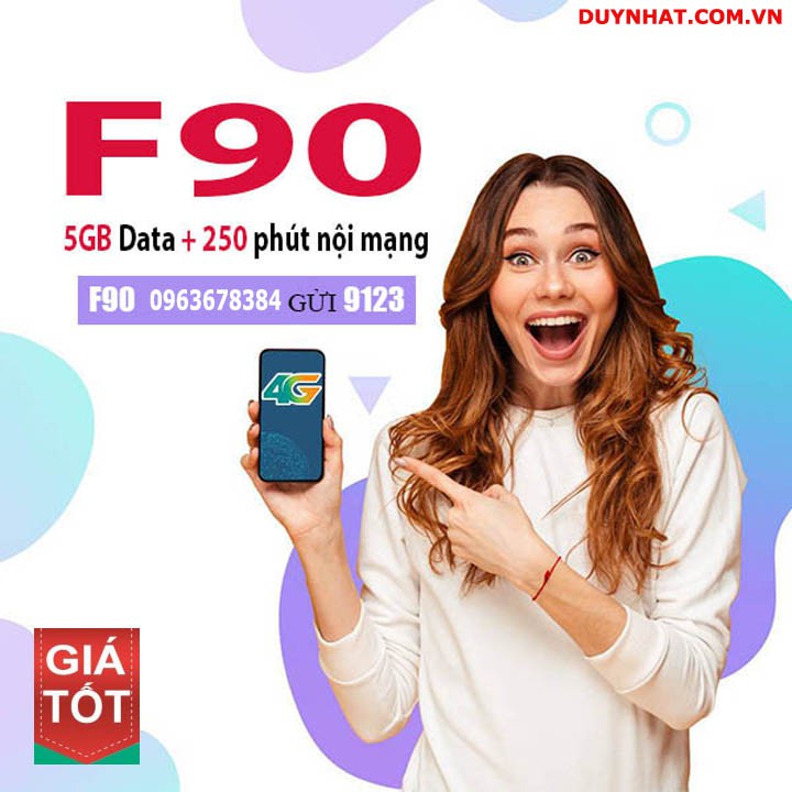 sim viettel 4g đăng ký được gói f90