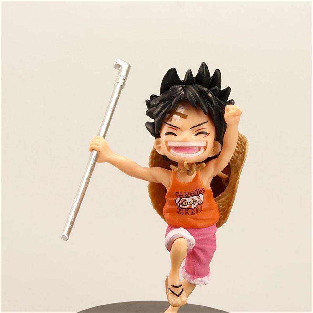 Đồ trang trí Nhân Vật Luffy Ace Sabo Mini Bằng PVC Trang Trí