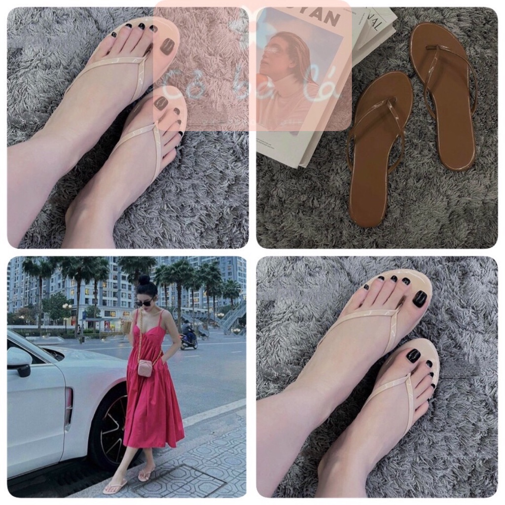 DÉP BỆT NỮ COBALA SHOES - DÉP LÊ THỜI TRANG KẸP XỎ NGÓN QUAI NGANG MẢNH ĐẾ BẰNG D111100
