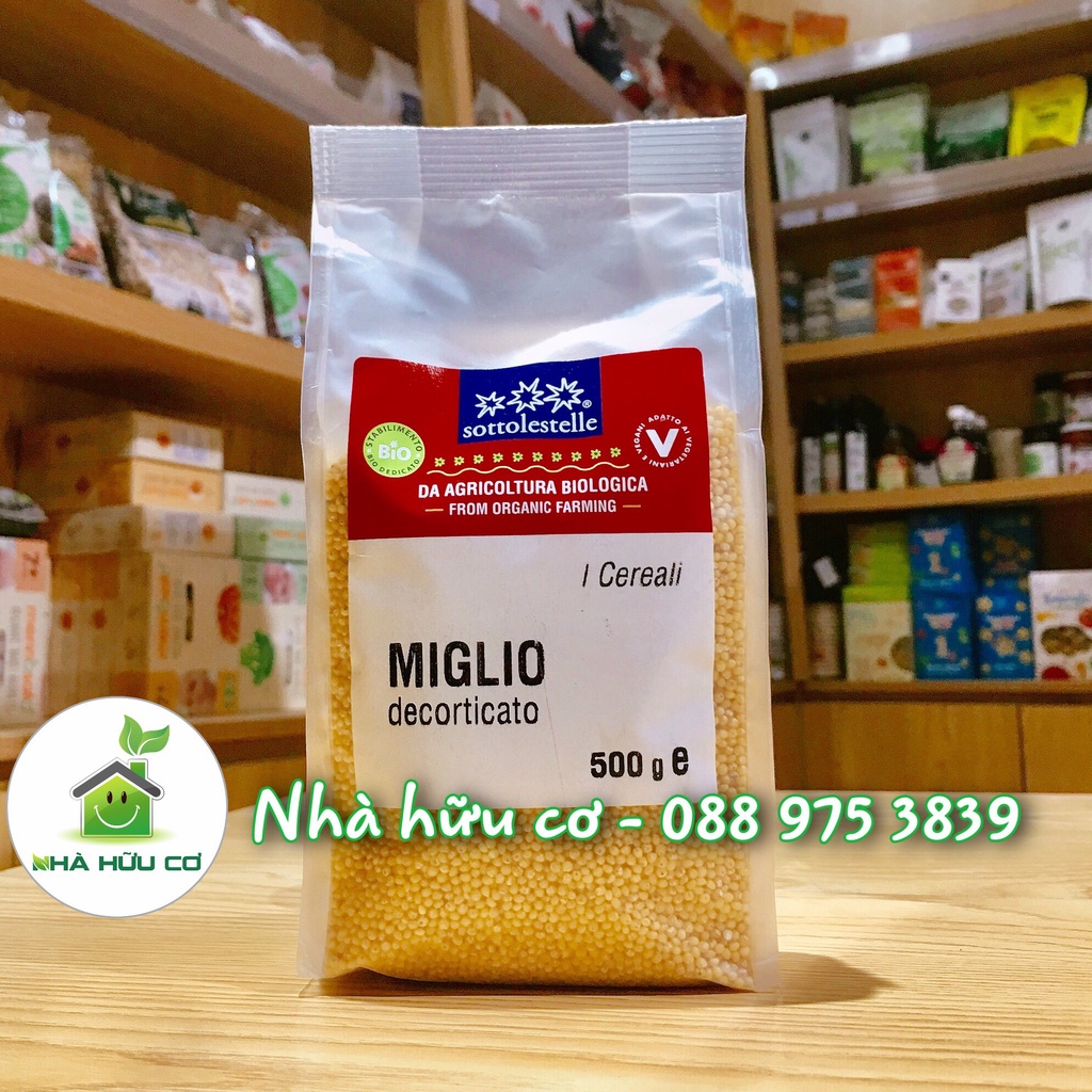 HẠT KÊ hữu cơ đã bóc vỏ SOTTOLESTELLE 500g/100g - Date: 10/2024 - Nhà Hữu Cơ