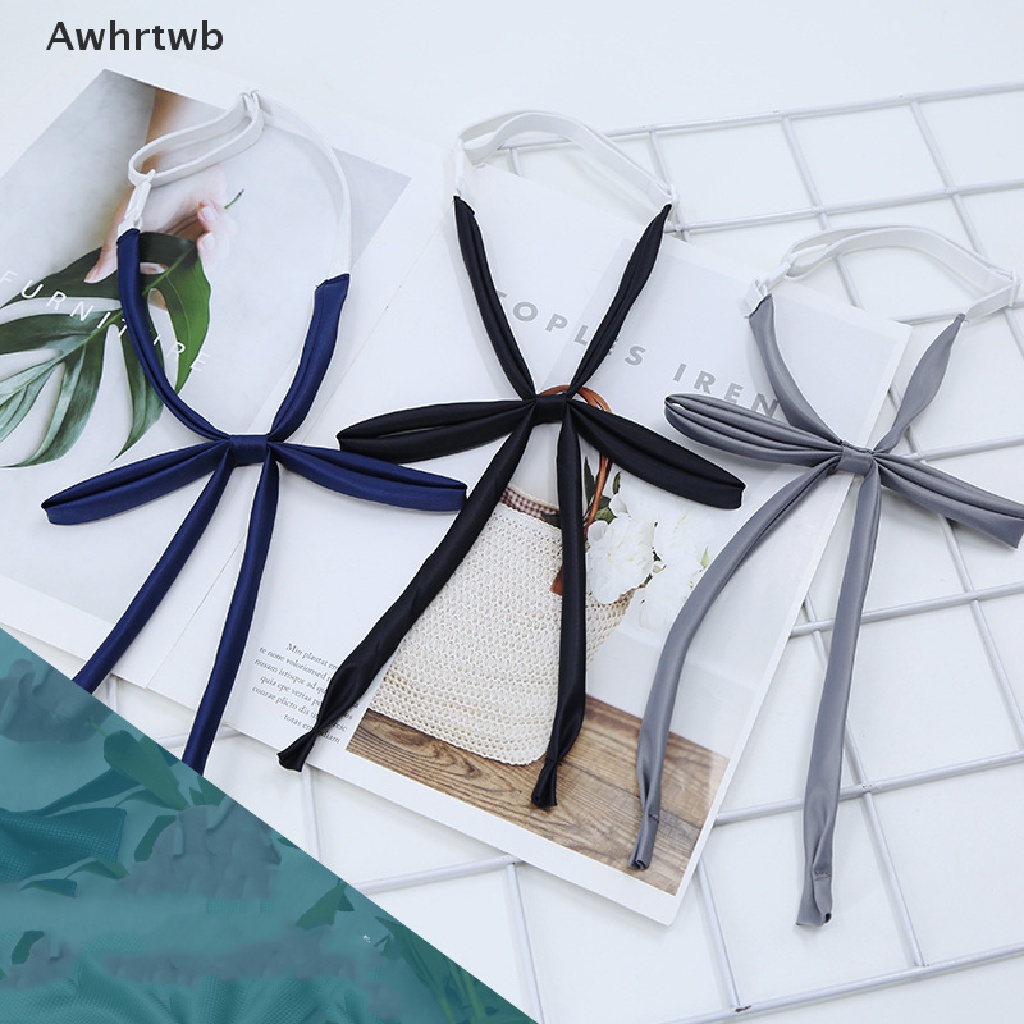 Nơ Cài Cổ Áo Chất Liệu Satin Mỏng Phong Cách Nhật Bản Xinh Xắn Cho Nữ Mới