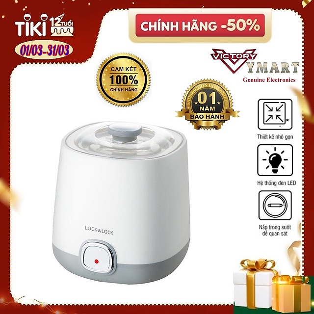 Máy Làm Sữa Chua Lock&amp;Lock EJY110SLV (1000ml) - Hàng chính hãng