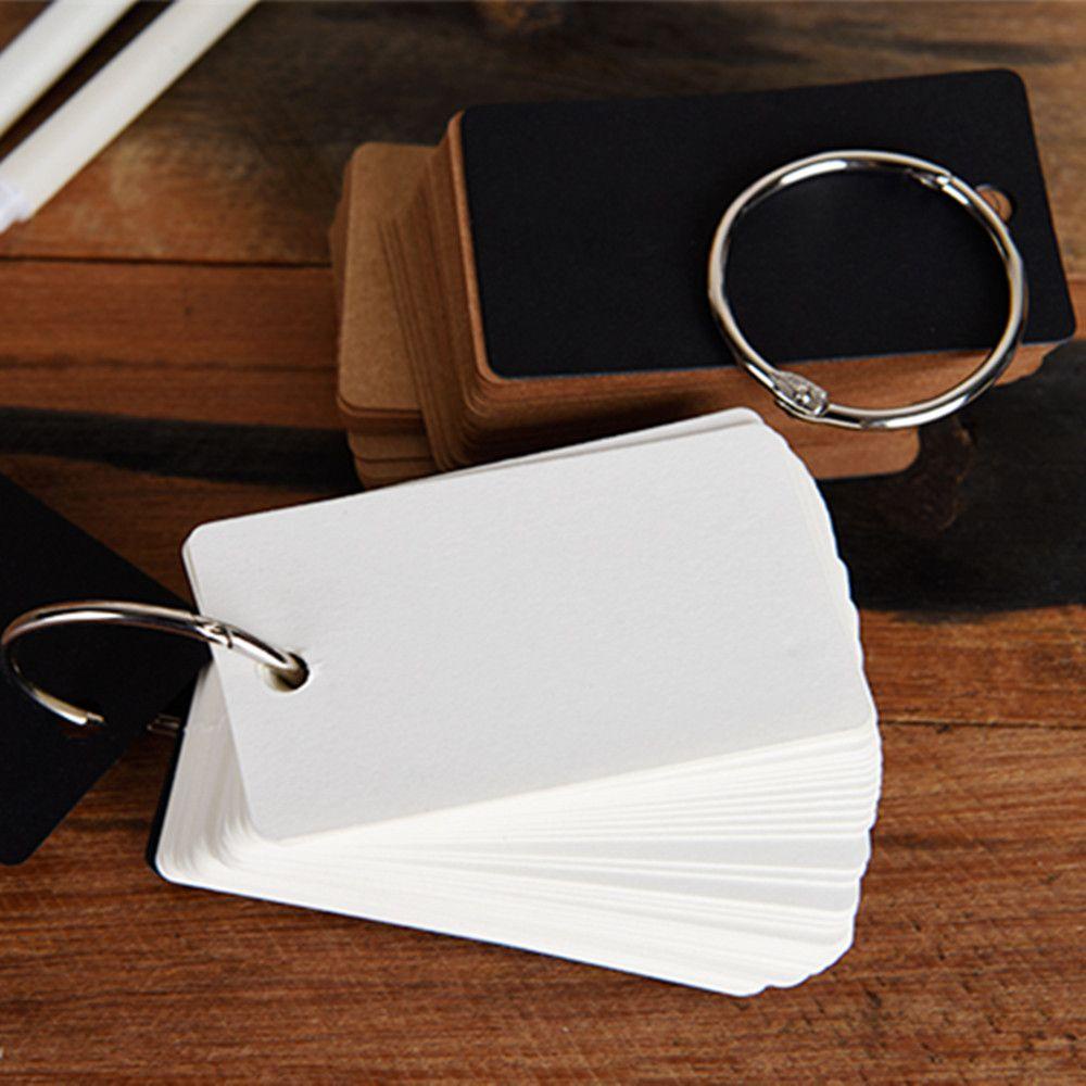 Bộ 100 Trang Giấy Kraft Bìa Đen Đựng Thẻ Ghi Chú DIY