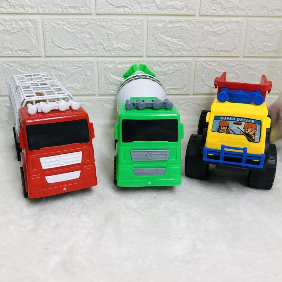 MÔ HÌNH XE ĐỒ CHƠI CÁC LOẠI - xe trộn bê tông - xe thùng - xe trở thú