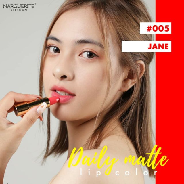 SON THỎI LÌ MÀU CAM ĐÀO 05 JANE LIPSTICK NARGUERITE  (4.2GR)