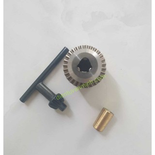 Combo đầu kẹp mũi khoan 0.8-6.5mm+bạc đồng B10-5mm lắp motor 775