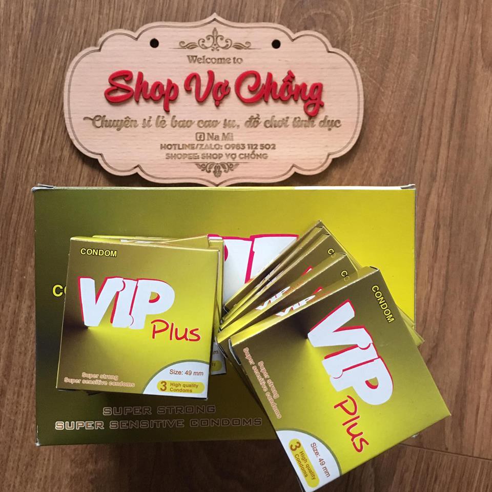 Bao Cao Su Gia Đình VIP Plus Hộp 144 Chiếc