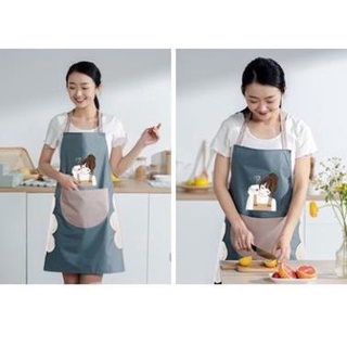 TẠP DỀ HÀN QUỐC CAO CẤP CHỐNG NƯỚC CHỐNG BÁM DẦU MỠ PHẦN HOA CÚC ĐỂ CHÙI TAY