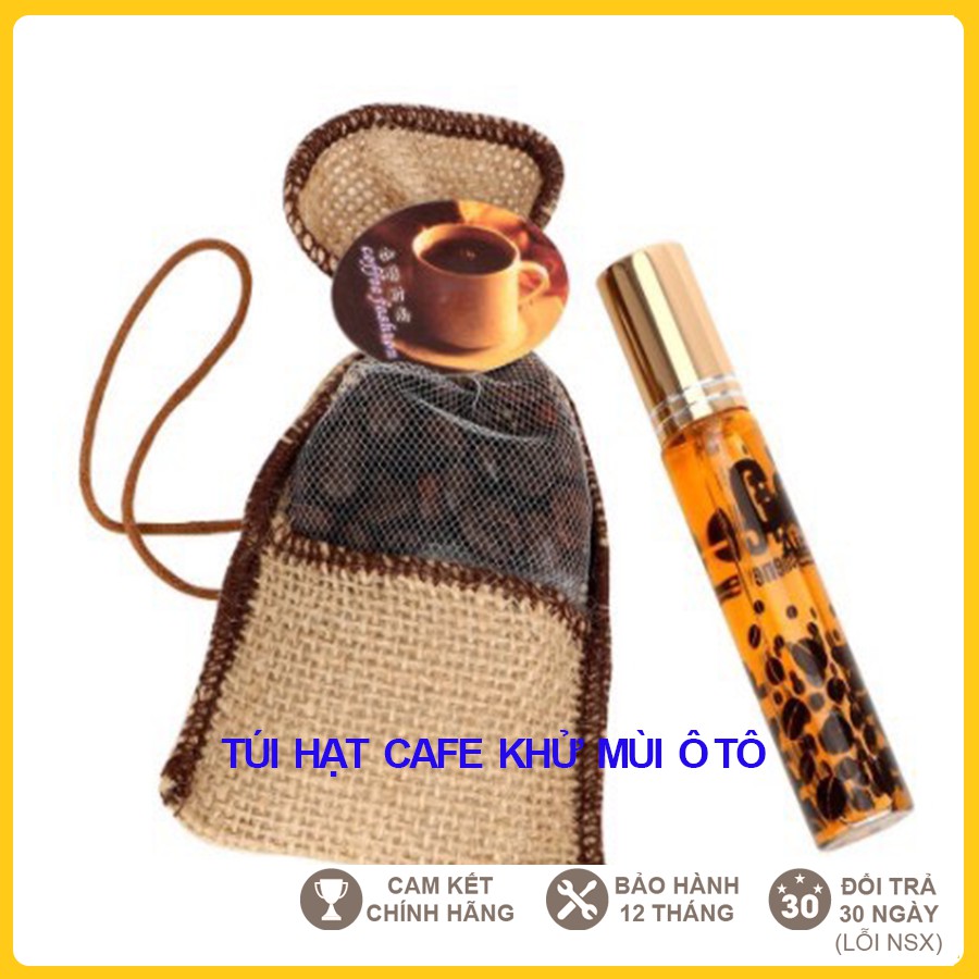 Túi Hạt Cafe Khử Mùi Treo Xe Ô Tô,Tủ Quần Áo Tặng Kèm Tinh Dầu