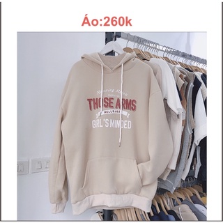 Áo nỉ bông chữ ( ảnh thật, có sẵn)