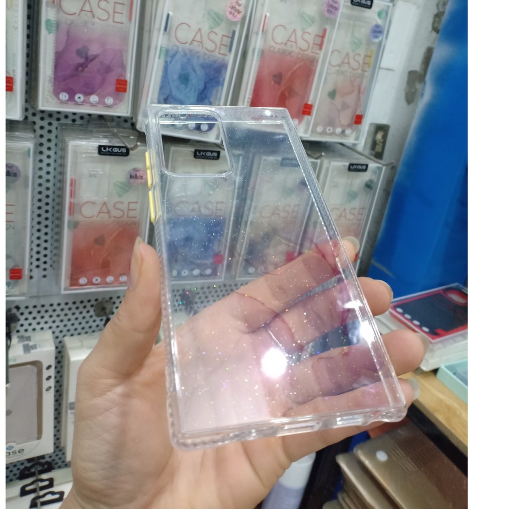 Ốp lưng Likgus vân loang viền đá Samsung Note 20 Ultra sang chảnh