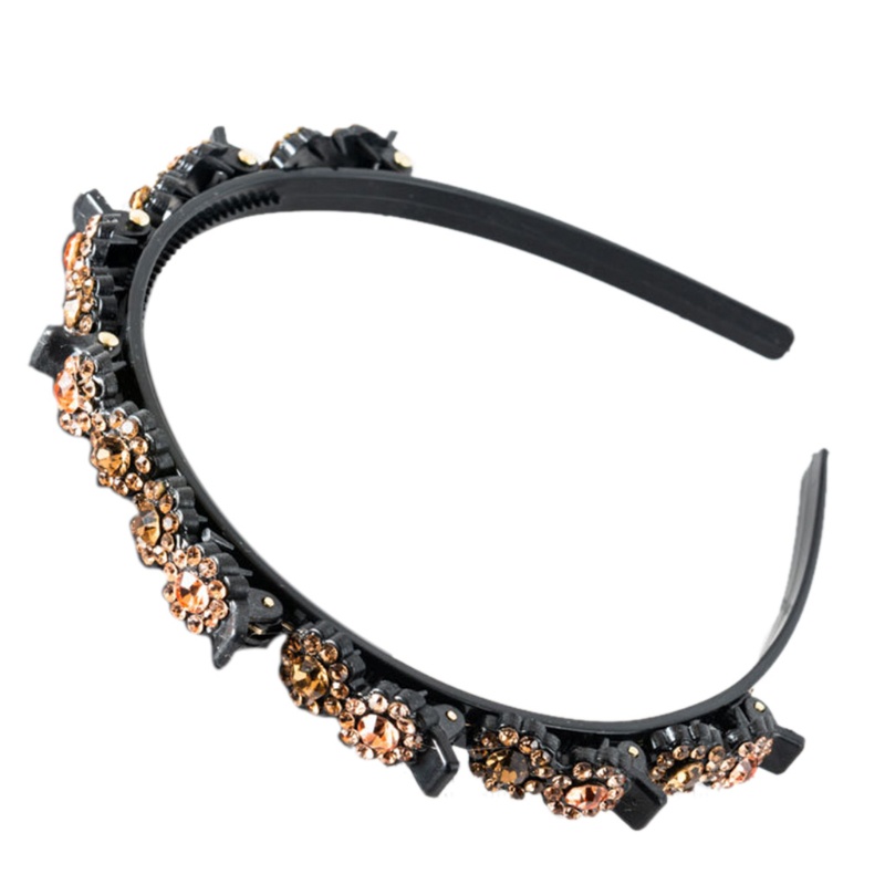 Băng Đô Dạng Xoắn Hai Lớp Đính Đá Và Ngọc Trai Thời Trang Cho Nữ