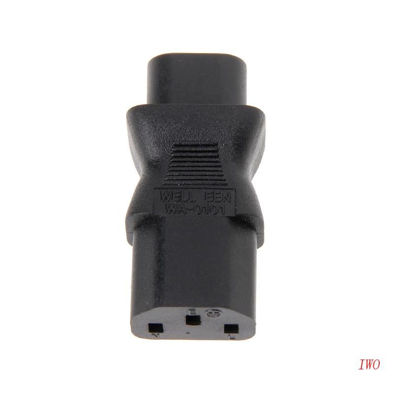 Phích Cắm Chuyển Đổi IWO IEC 320 C13 3-Pin Female Sang C8 2-Pin Male