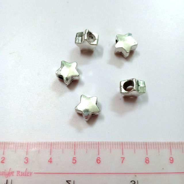 5 mặt sao xỏ ngang xi bạc