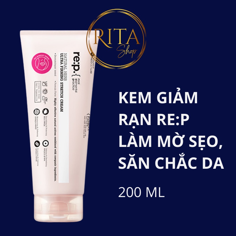 Kem giảm rạn RE:P, làm mờ sẹo, săn chắc da 200ml