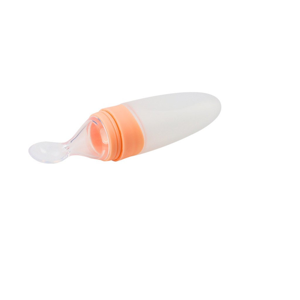 Bình Thìa Ăn Dặm Silicon Siêu Mềm Có Nắp