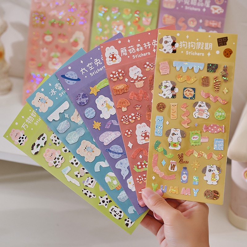Sticker Hoạt Hình Chống Thấm Nước Xinh Xắn Trang Trí Sổ Tay