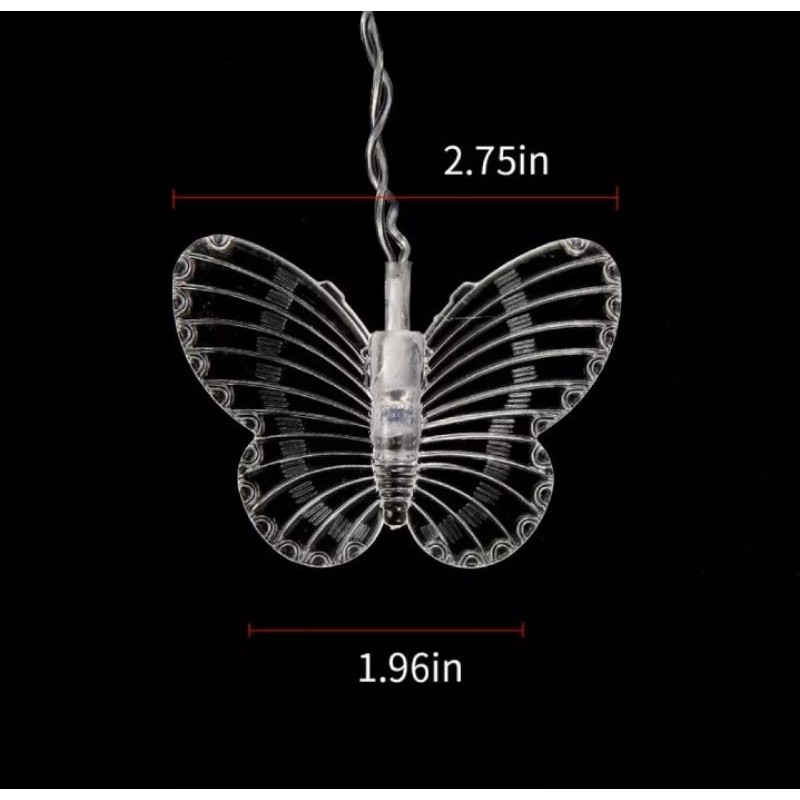 • HCM •Dây Đèn Led Rèm 3,5m Hình Bươm Bướm