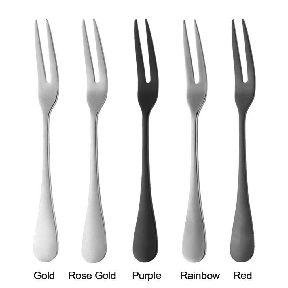 Set 2 Nĩa Ăn Hình Ốc Sên Bằng Thép Không Gỉ Hai Tầng