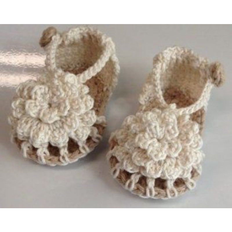Giày bánh bèo đáng yêu cho bé gái - Giày len hoa cúc Handmade