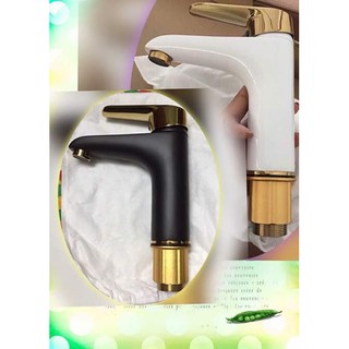vòi Lavabo mạ Niken vàng đen