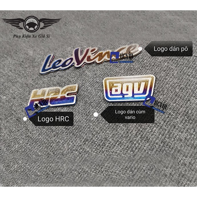 Leo Vince (Dán Pô), HRC, AGV (Dán Cùm Vario) - Logo Titan Siêu Đẹp Có 3 Mẫu Cho Khách Chọn