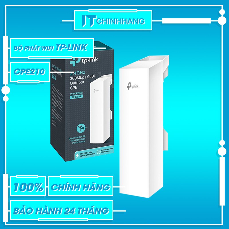 [Mã ELMS05 giảm 5% đơn 300k]Bộ Phát Wifi Di Động Ngoài Trời Tp-Link CPE210