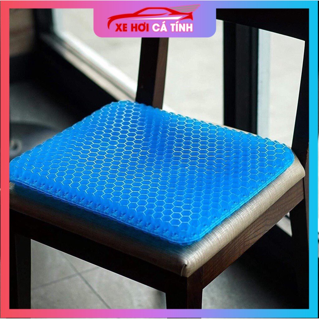 Đệm Ngồi Bệt Silicon 2 lớp Thế Hệ Mới  Dạng Gel 3D Tổ Ong Nệm Lót Ghế Thoáng Khí Tuần Hoàn Ngồi Lâu Không Mỏi