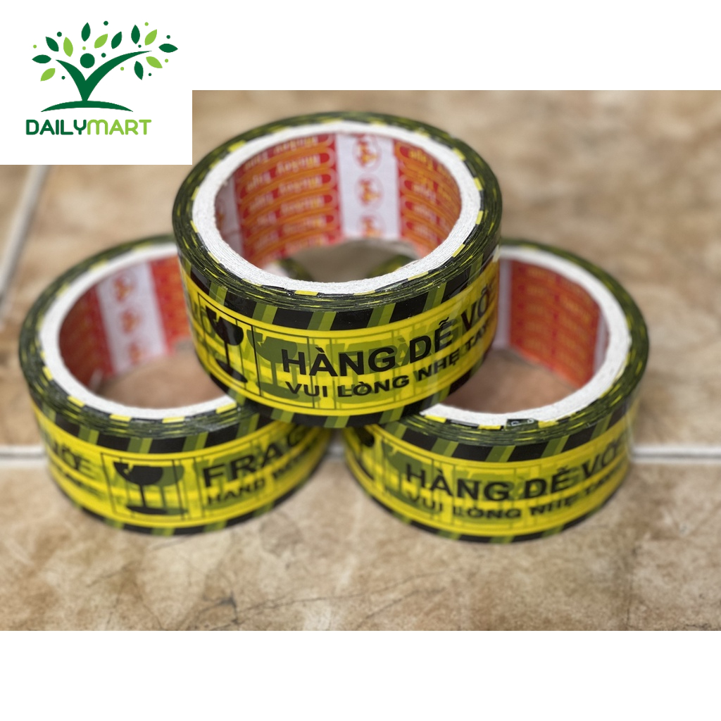 Băng Dính/Băng Keo Hàng Dễ Vỡ Bản 48mm Dài 80yard Nhiều Màu