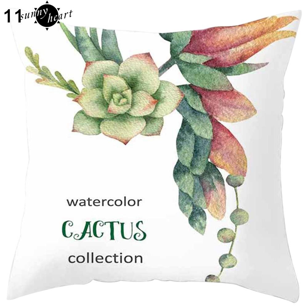 Vỏ Gối Vuông In Hình Cây Xương Rồng Độc Đáo Phong Cách